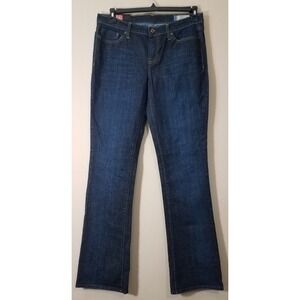GAP 1969 Boot Cut Jeans Women sz 10XL Stretch Selvedge Blue Dark Wash